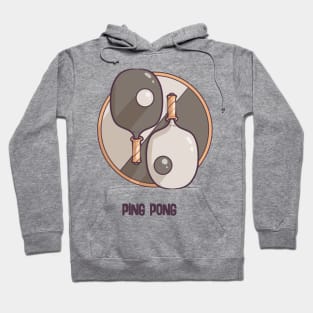 Ping Pong Table Tennis Tabletennis PingPong Yin Yang Ying Hoodie